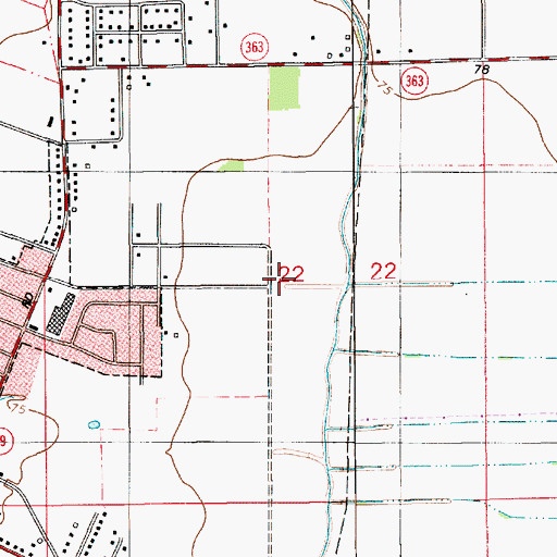 Topographic Map of Henry J Vidrine Memorial Park, LA