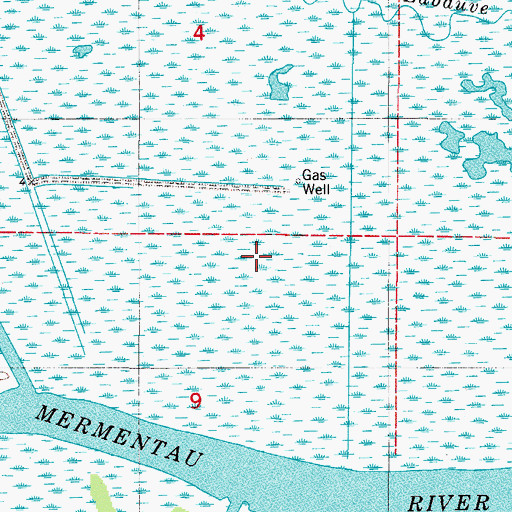 Topographic Map of Eugene Island, LA
