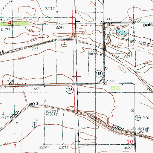 Topographic Map of Shawnee School, AR