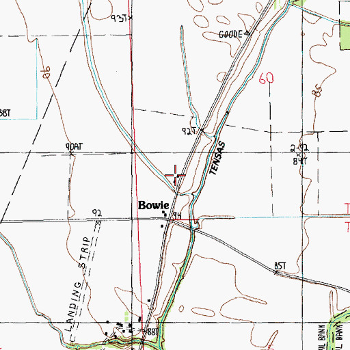Topographic Map of Bowie Plantation, LA