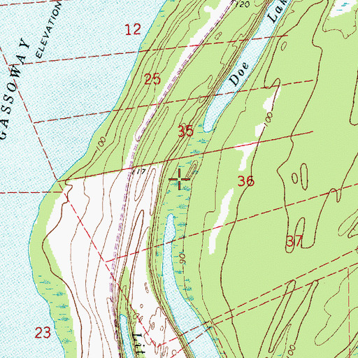Topographic Map of Louisina Bend, LA