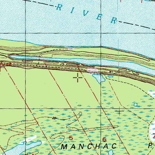Topographic Map of Australia Plantation (historical), LA