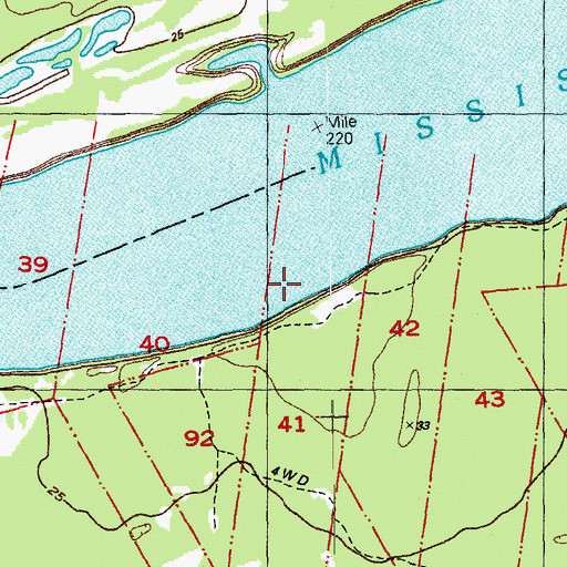 Topographic Map of Sardine Point Settlement (historical), LA