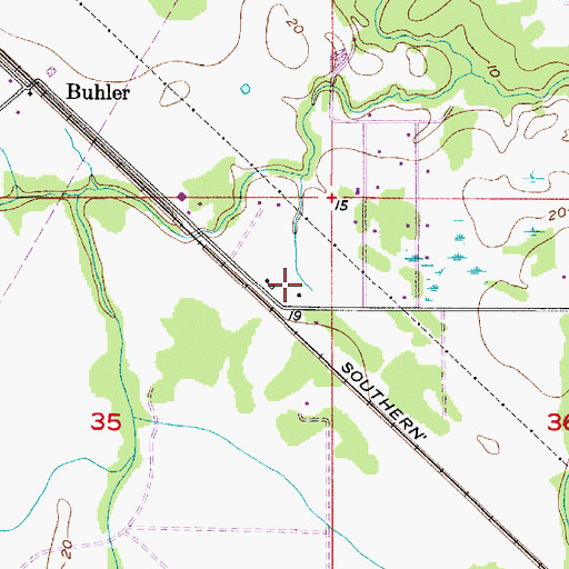 Topographic Map of Buhler Pumping Station (historical), LA