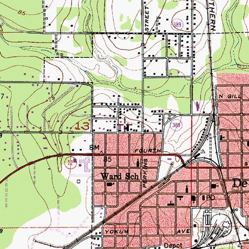 Topographic Map of First United Pentecostal Church, LA