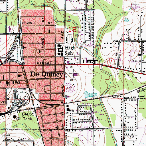 Topographic Map of Newport Plaza Shopping Center, LA