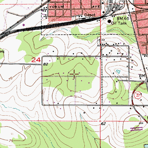 Topographic Map of Pine Acres, LA