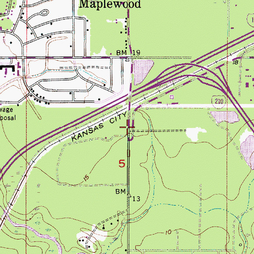 Topographic Map of Rose Bluff, LA