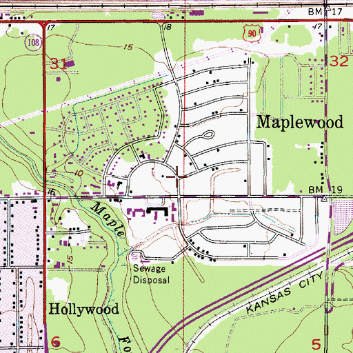 Topographic Map of Westminster Presbyterian Church, LA