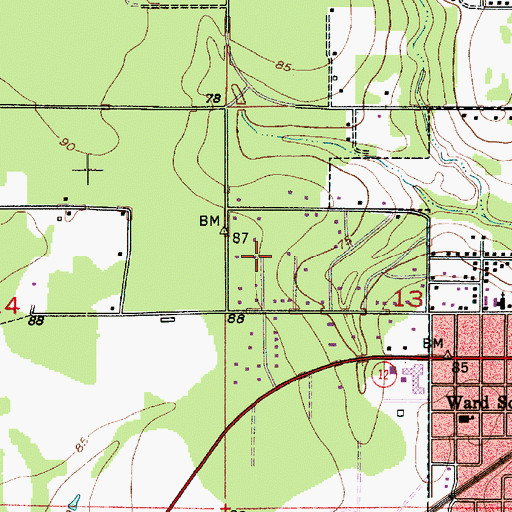 Topographic Map of Westwood, LA