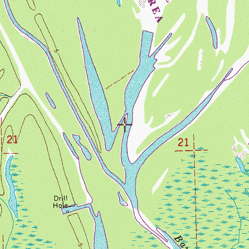 Topographic Map of Boutte Cove, LA