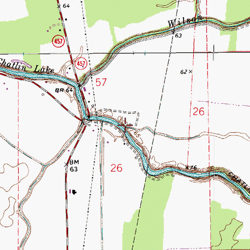 Topographic Map of Bayou De Scott, LA