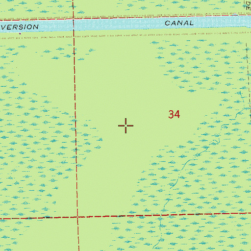 Topographic Map of Coteau Chene Verde, LA