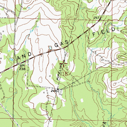 Topographic Map of Frog Level (historical), LA