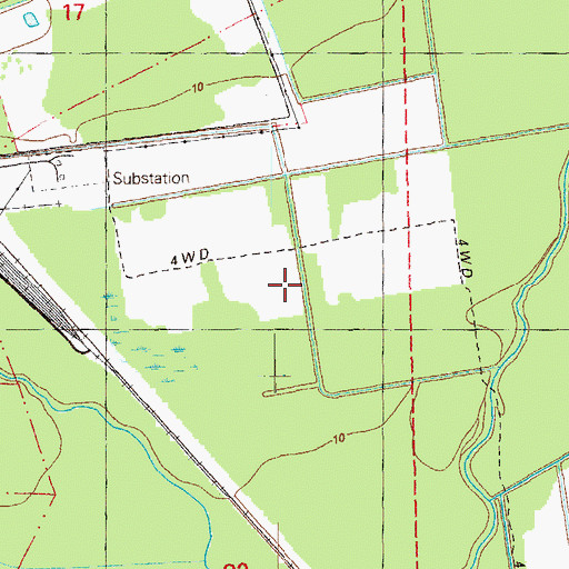 Topographic Map of Rearwood (historical), LA