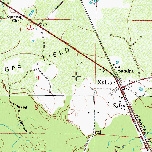 Topographic Map of McCoy (historical), LA