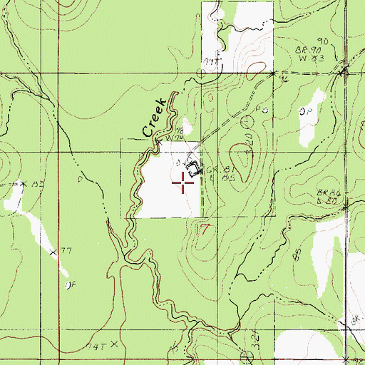 Topographic Map of Bear Head Creek Oil Field, LA