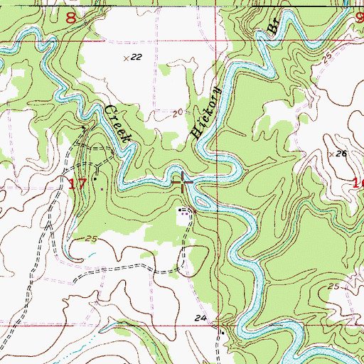Topographic Map of Beckwith Creek, LA