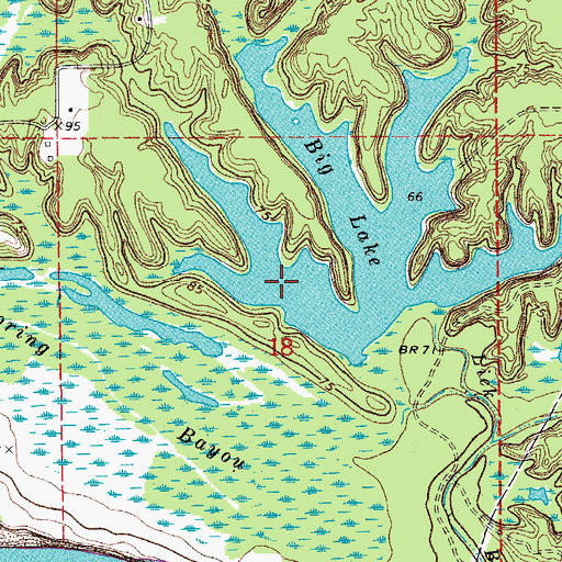Topographic Map of Big Lake, LA