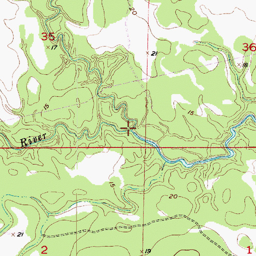 Topographic Map of Buxton Creek, LA