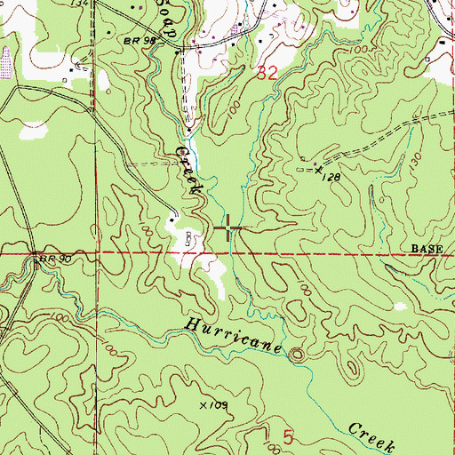 Topographic Map of Cheney Creek, LA