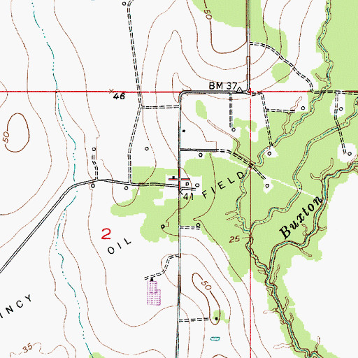 Topographic Map of DeQuincy Oil Field, LA