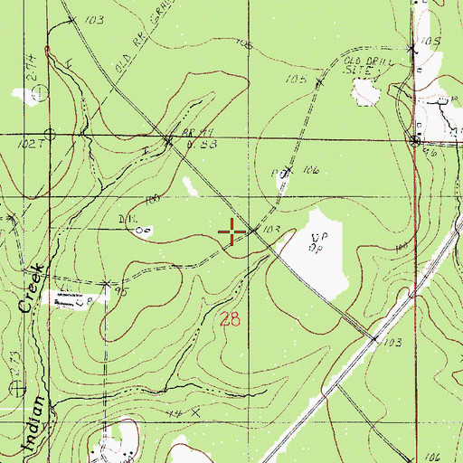 Topographic Map of Fields Oil Field, LA