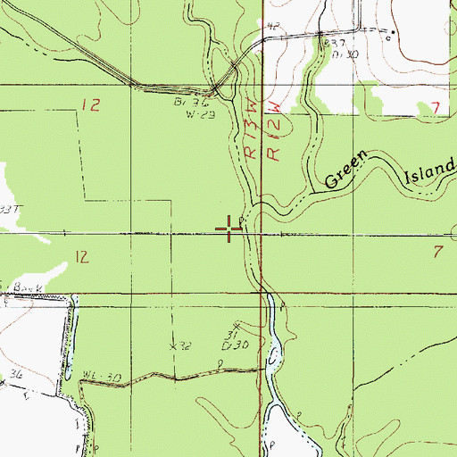 Topographic Map of Green Island Marsh Creek, LA