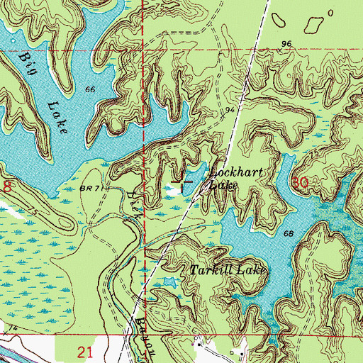 Topographic Map of Lockhart Lake, LA