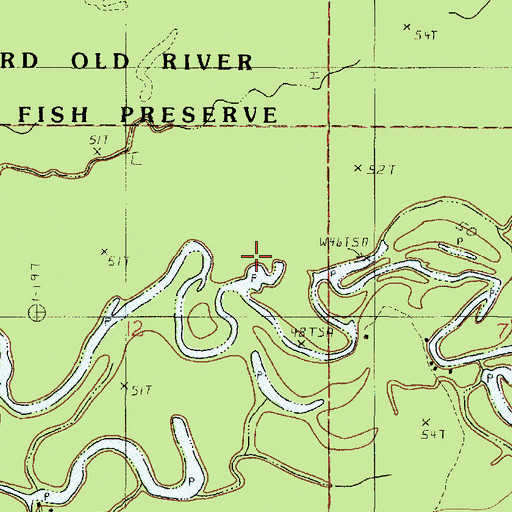 Topographic Map of Middle River, LA