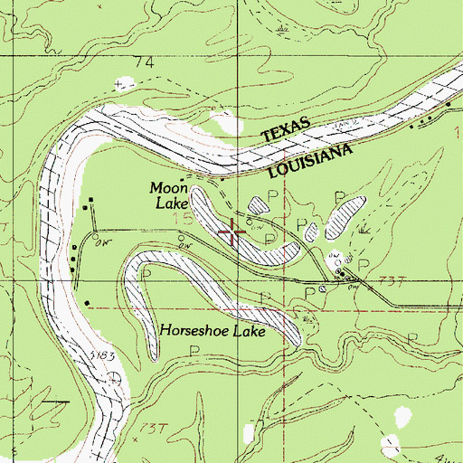 Topographic Map of Moon Lake, LA