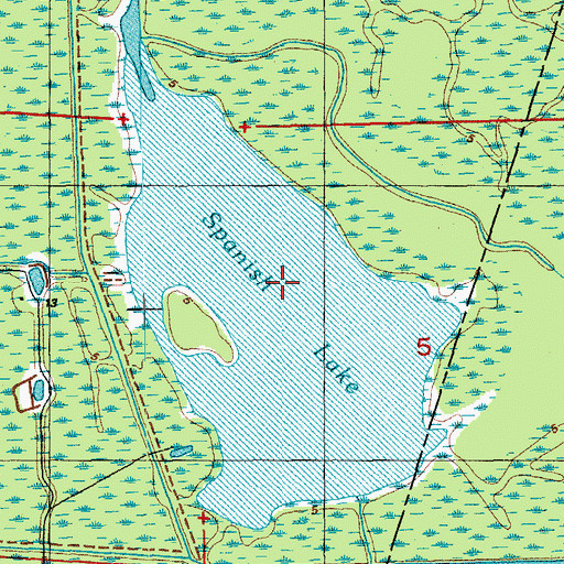 Topographic Map of Spanish Lake, LA
