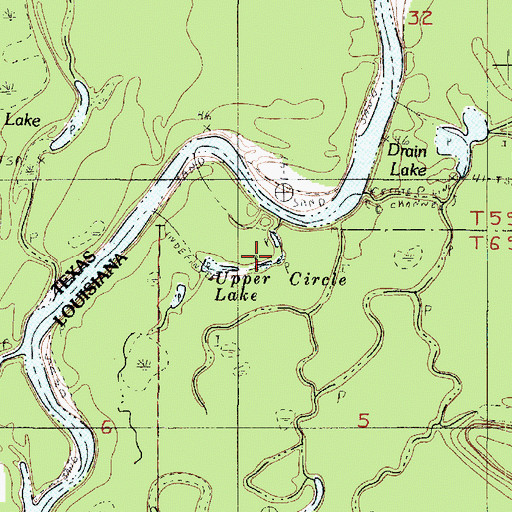 Topographic Map of Upper Circle Lake, LA