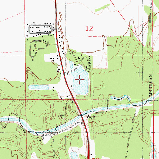 Topographic Map of Fred Bellow Lake, LA