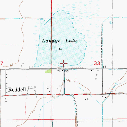 Topographic Map of Lahaye Lake Dam, LA