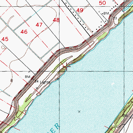 Topographic Map of Dunboine Landing, LA