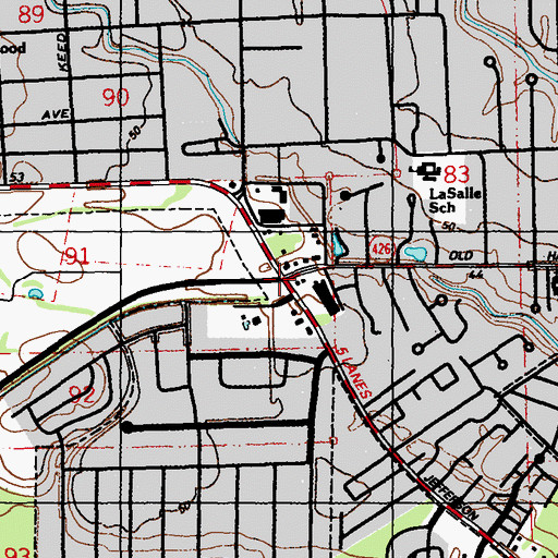 Topographic Map of Pilgrim Rest Church (historical), LA