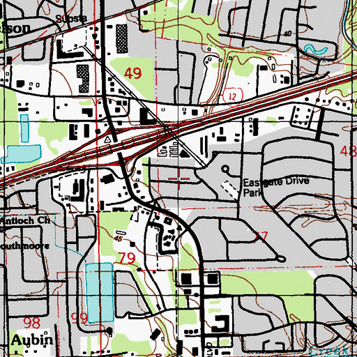 Topographic Map of Eastgate, LA