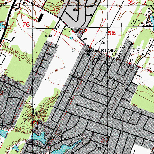 Topographic Map of Iberville Terrace, LA