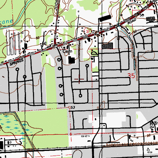Topographic Map of Longwood, LA