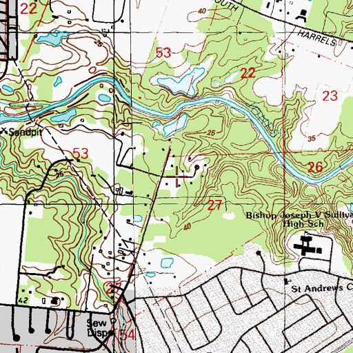 Topographic Map of Shenandoah Trails, LA