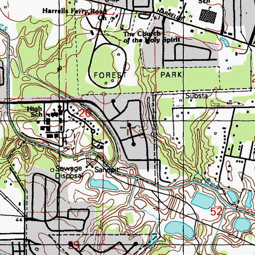 Topographic Map of Woodland Ridge Park, LA