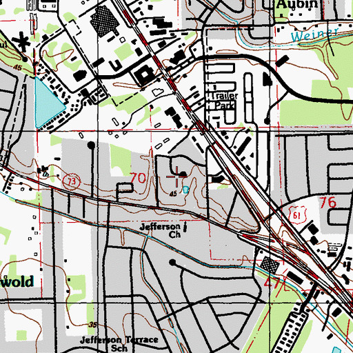 Topographic Map of Acadian Place, LA
