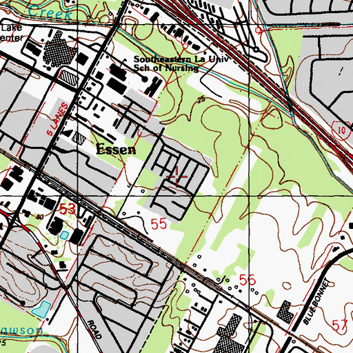 Topographic Map of Brandon Hollow, LA