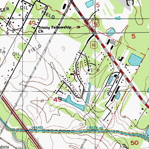 Topographic Map of Briarwood Estates, LA