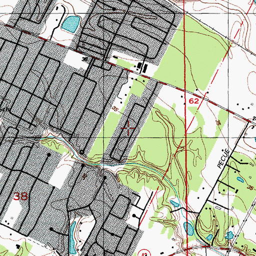 Topographic Map of Brookhollow Glen, LA