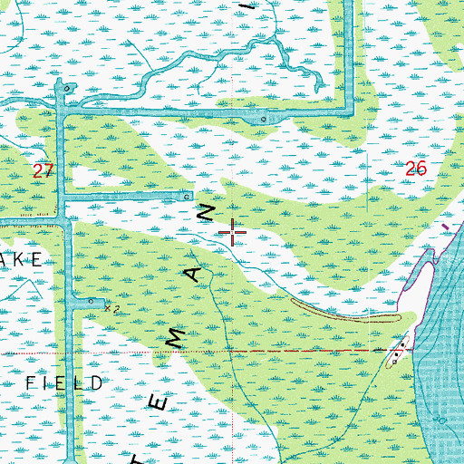 Topographic Map of Bateman Island, LA
