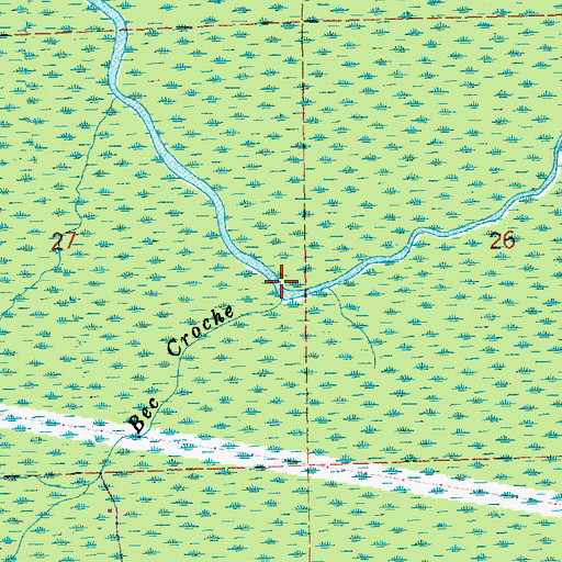 Topographic Map of Bayou Bec Croche, LA