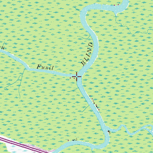 Topographic Map of Bayou Fusil, LA