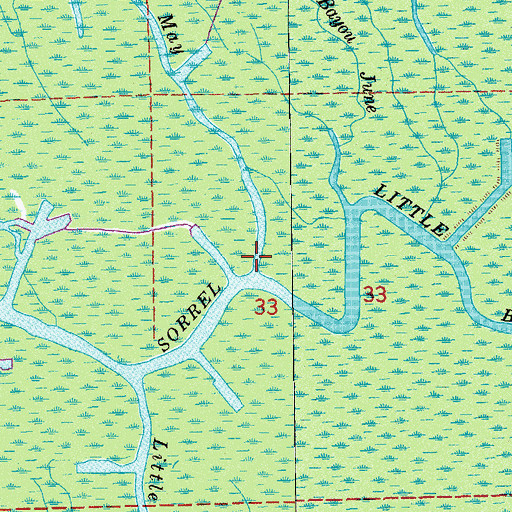 Topographic Map of Bayou May, LA